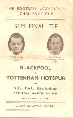 Description: Description: Description: Description: Description: Description: 1948 FA Cup Semi-Final Programme Blackpool v Tottenham Hotspur official programme 13/03/1948